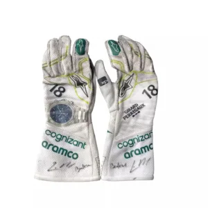 2023 Lance Stroll Baku Worn Gloves