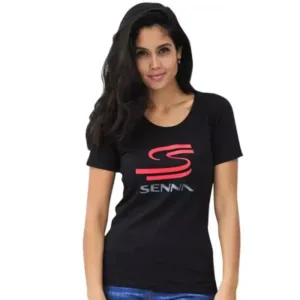 Ayrton Senna Ladies T-Shirt Senna Black