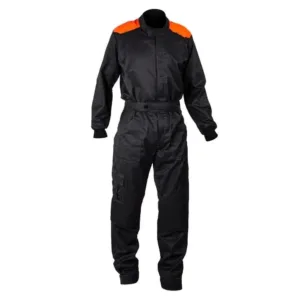 MECHANIC SUIT BLACK-FLUOR RED